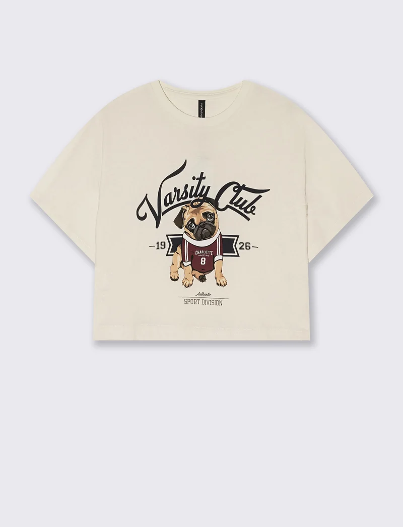 T-Shirt Mezza Manica con Stampa - var 1