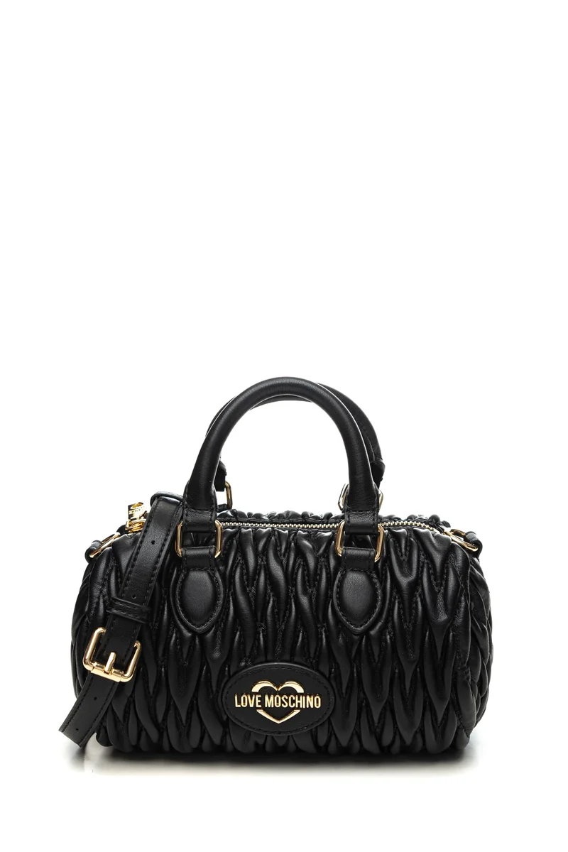 Borsa Love Moschino Quilted Soft Folds Pu Hb Da Donna Nera In Poliuretano