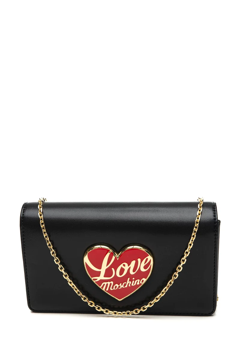 Borsa Love Moschino Smart Daily Bag Heart Pu Da Donna Nera In Poliuretano