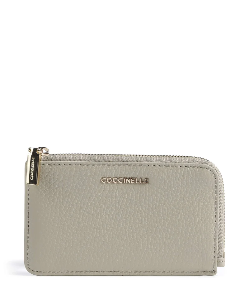 Coccinelle Metallic Soft Porta carte di credito eucalipto