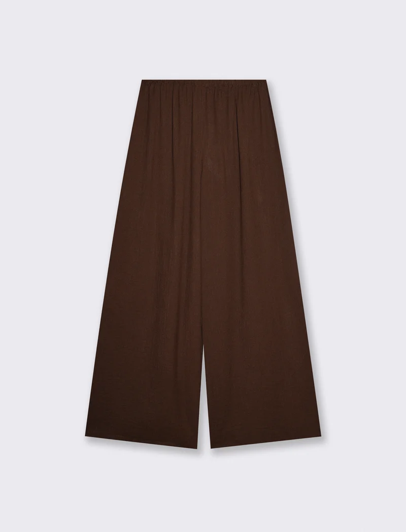 Pantalone Elasticizzato con Vestibilità Orbida - Moro