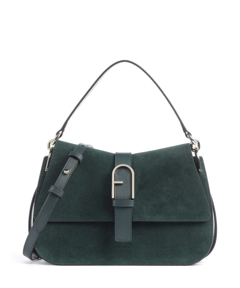 Furla Flow M Borsa a mano toni dark forest