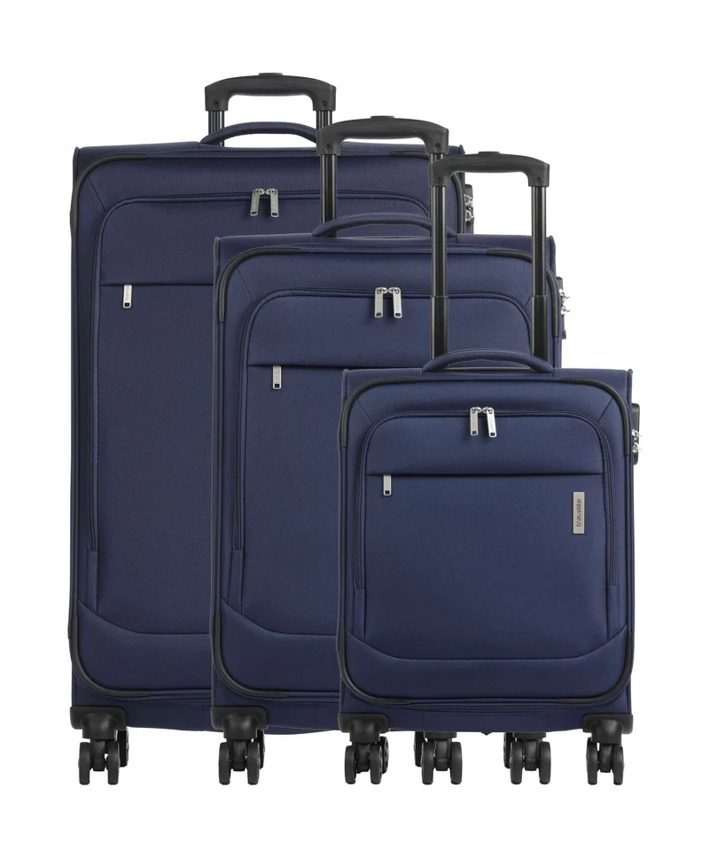 Travelite Priego Set valigie trolley (4 ruote) navy