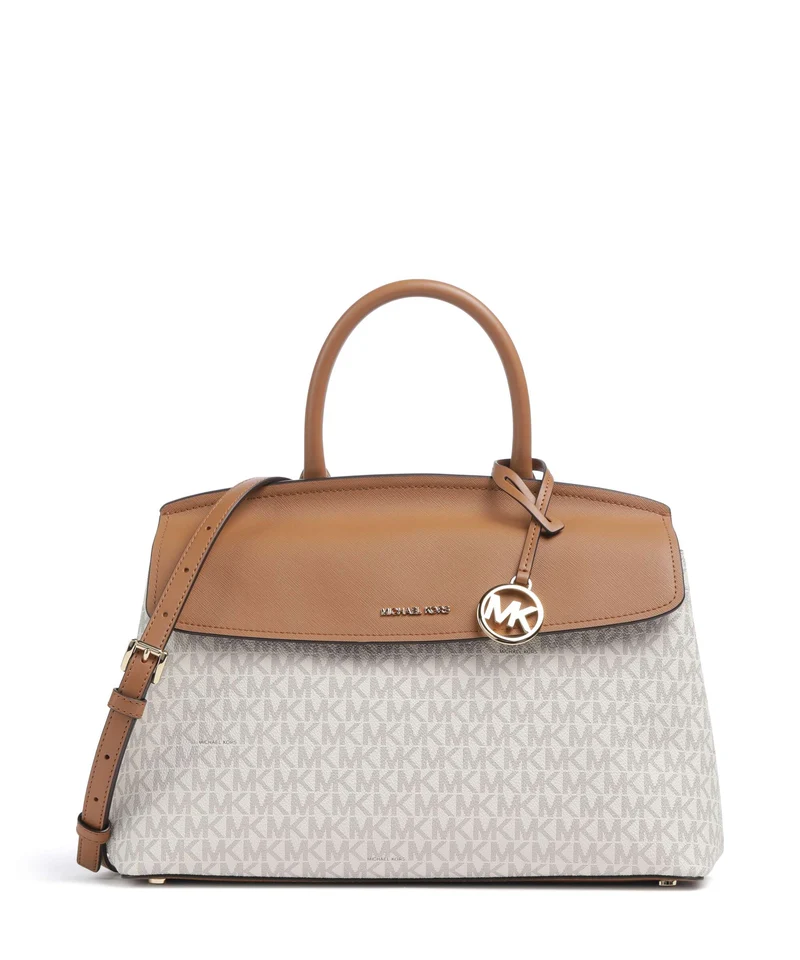 Michael Kors Landry Medium Borsa a mano vanilla/acorn