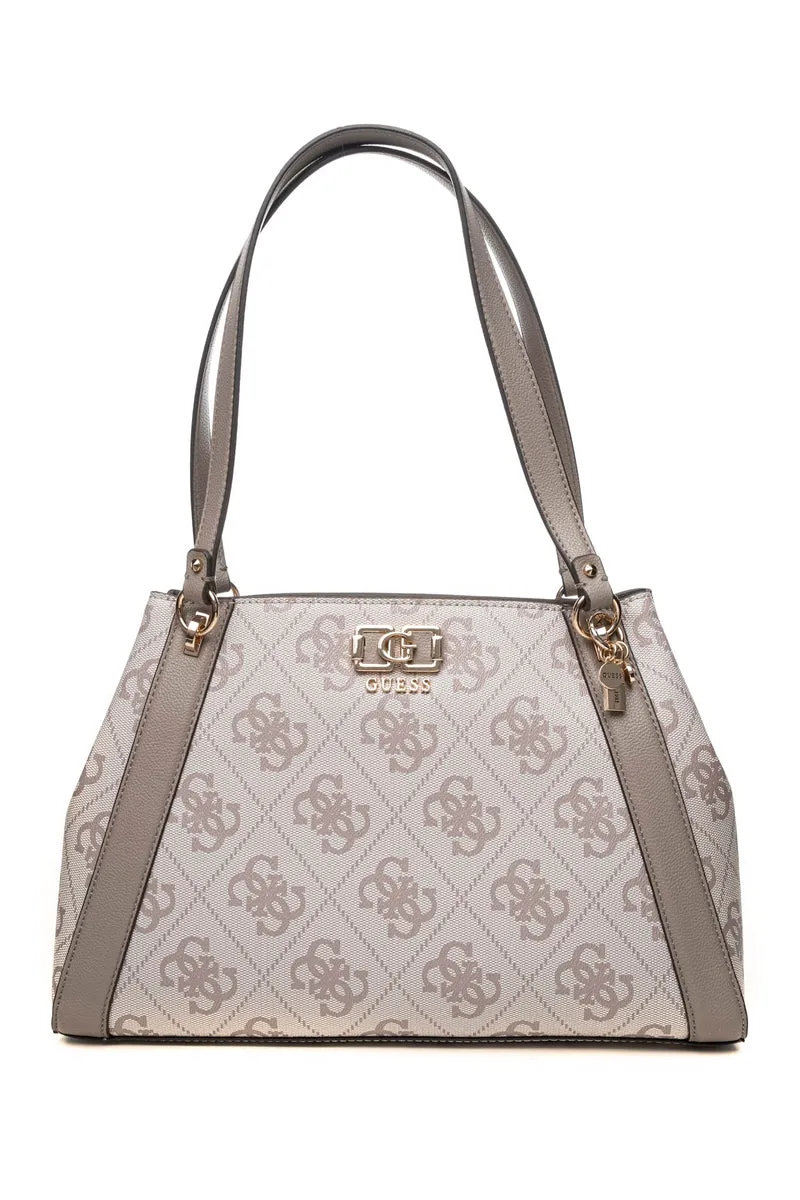Borsa Guess Karnilla Tt Da Donna Ghiaccio Stampa Loghi 4 G Taupe In Poliuretano