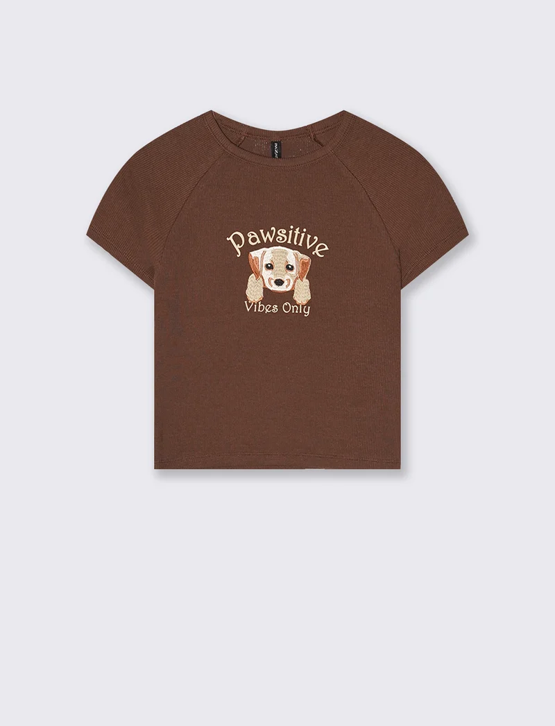 T-shirt crop manica corta raglan - var 3