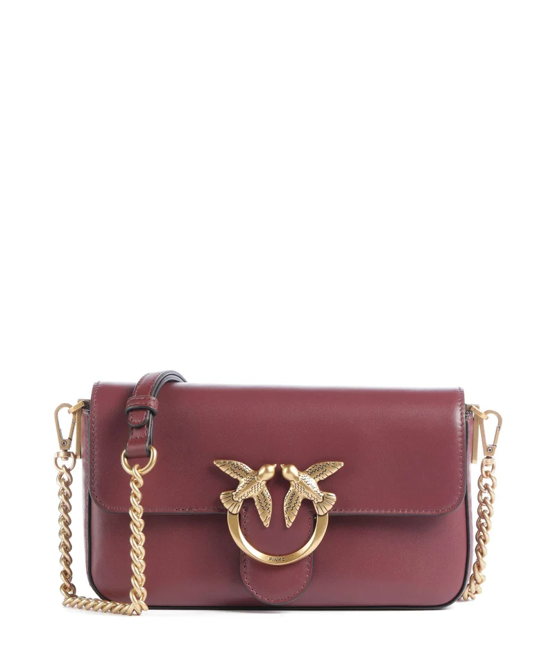Pinko Love One Mini Slouchy Borsa a tracolla ribes intenso/antique gold