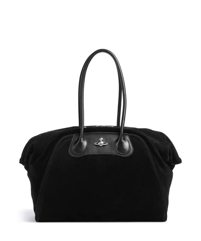 Vivienne Westwood Shirley Suede Borsa shopper black