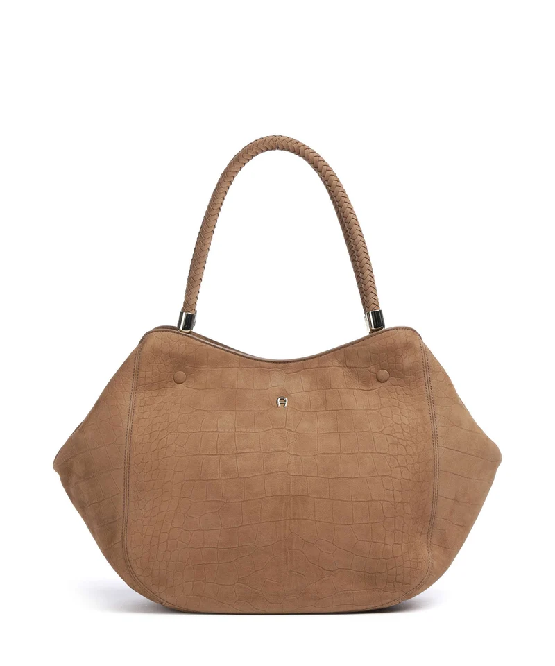 Aigner Carré Soft L Borsa shopper saddle brown