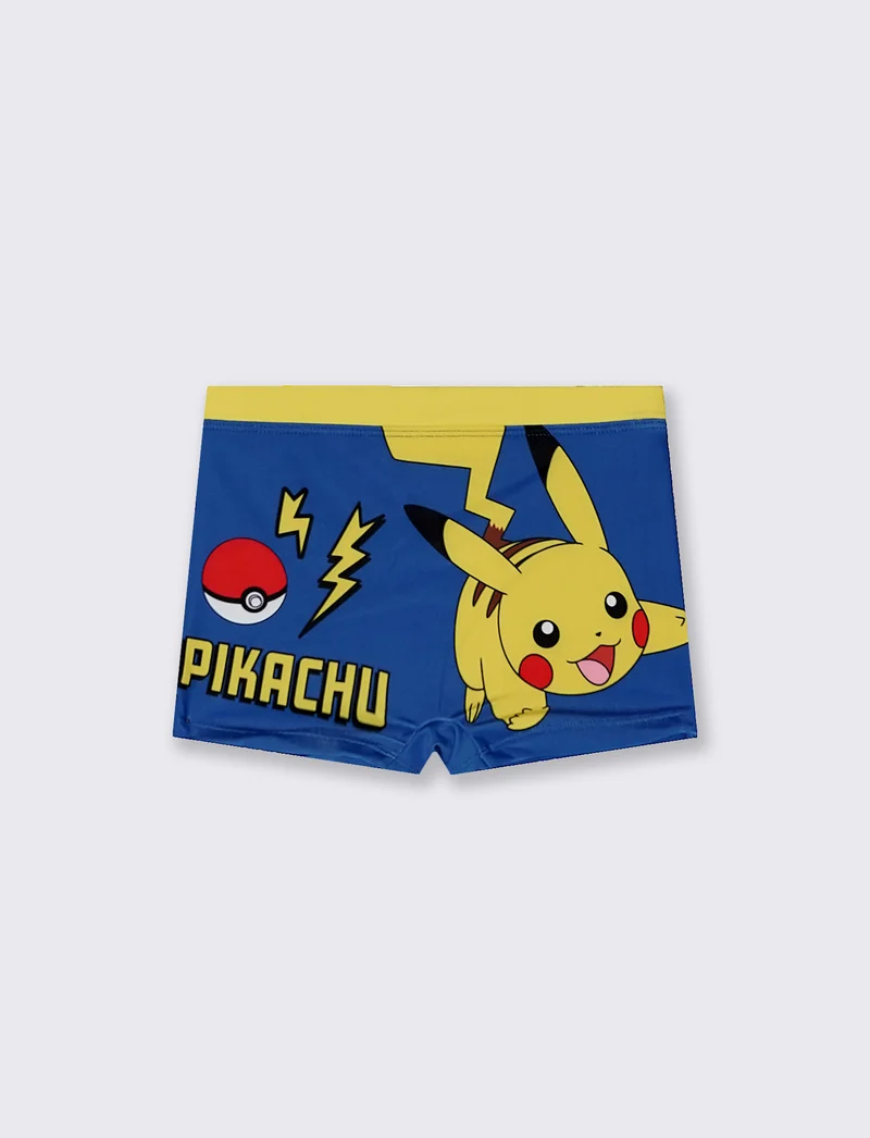 Costume boxer Pikachu in tessuto elastico - Blu navy
