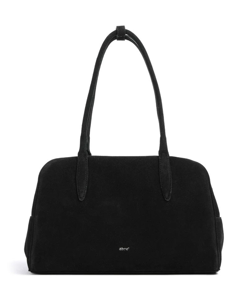 Abro Suede Amara Borsa a spalla black/nickel