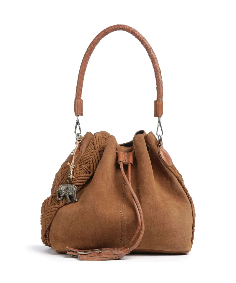 Anokhi Borsa a secchiello cognac