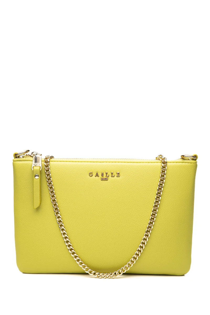 Borsa Pochette Gaelle Paris Mini Ess Da Donna Verde Acido In Poliuretano