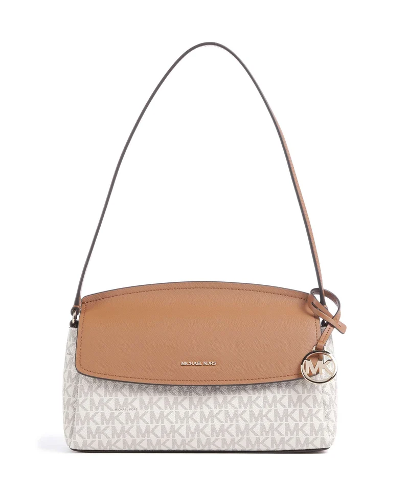 Michael Kors Landry Medium Borsa a spalla vanilla/acorn