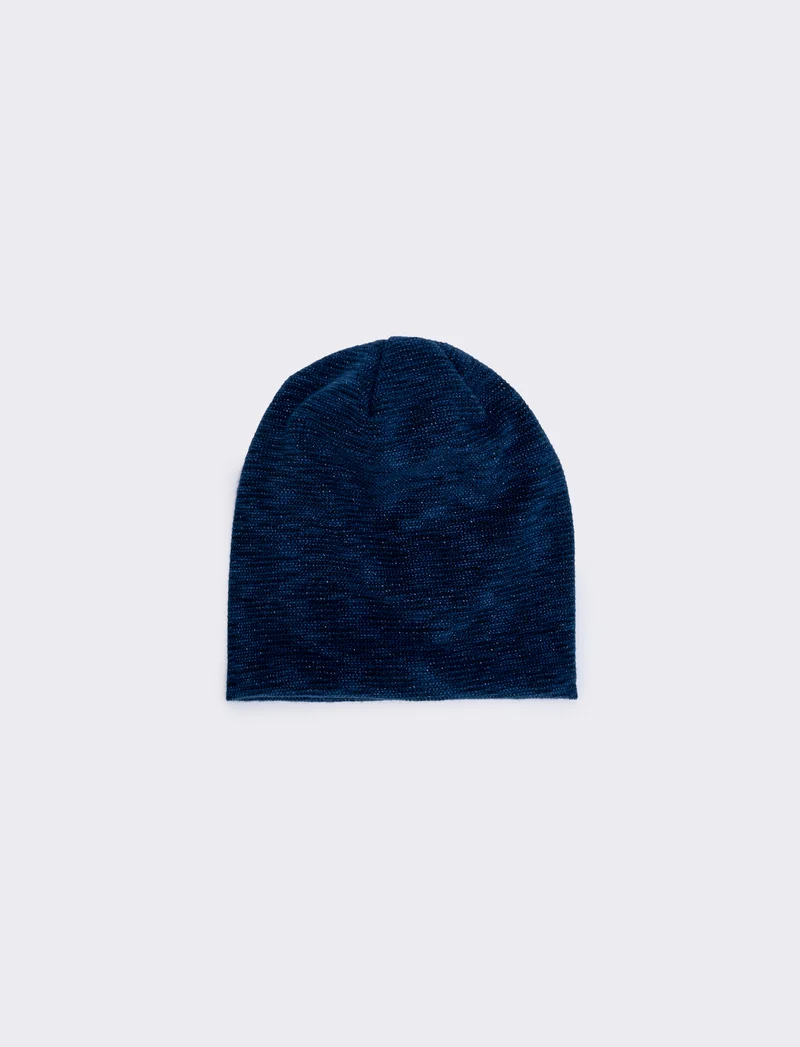Cuffia in lurex per un tocco glamour - Blu