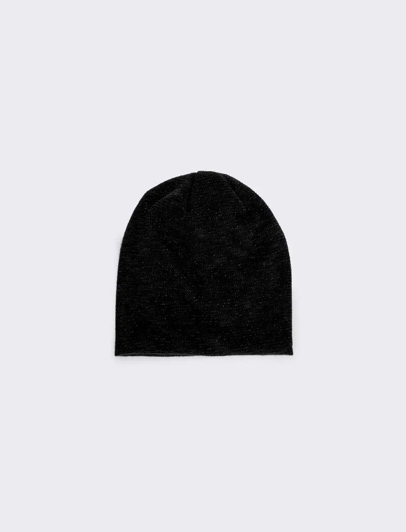 Cuffia in lurex per un tocco glamour - Nero