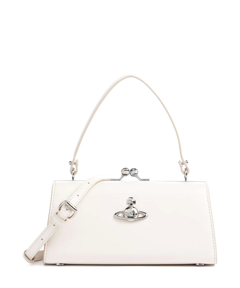Vivienne Westwood Doll Frame Smooth XL Borsa a mano white