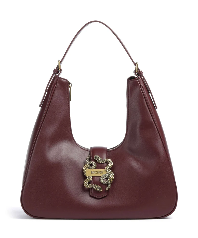 Just Cavalli Iconic Snakes Borsa hobo cordovan