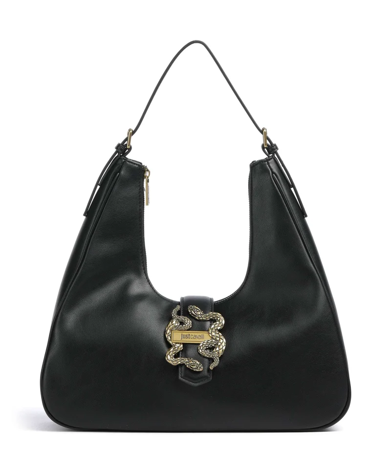 Just Cavalli Iconic Snakes Borsa hobo black