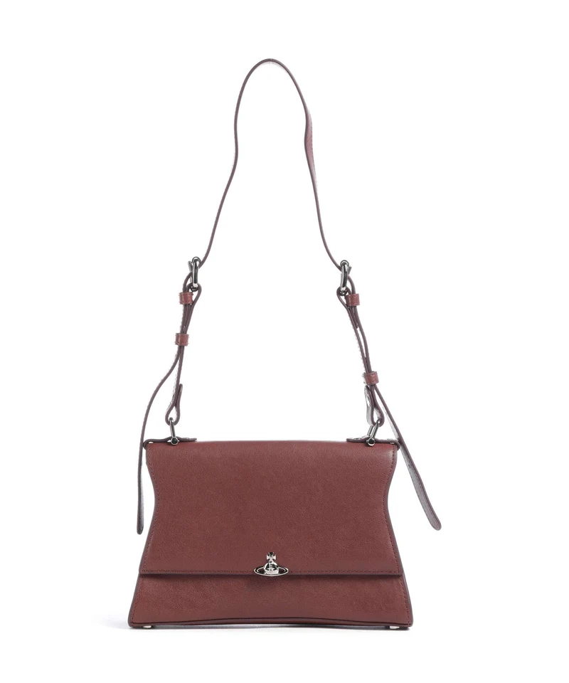 Vivienne Westwood Bianca Supple Small Borsa a spalla chestnut