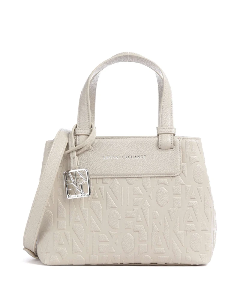 Armani Exchange Liz Monogram S Borsa a mano script