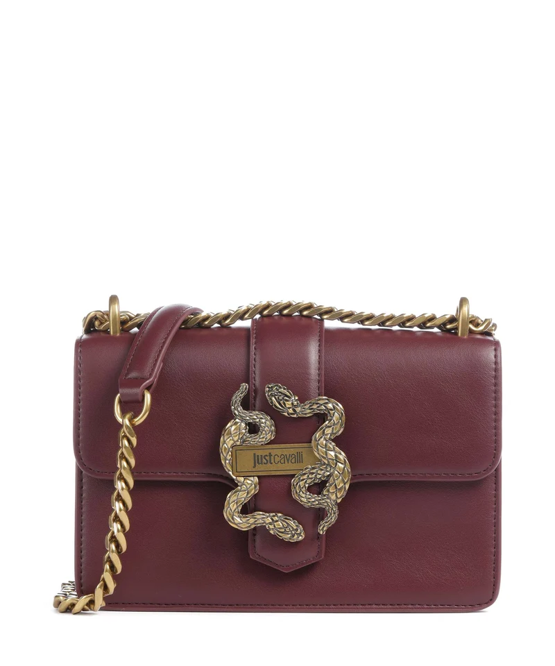 Just Cavalli Iconic Snakes Borsa a spalla cordovan