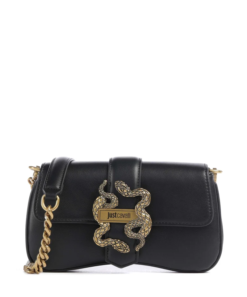 Just Cavalli Iconic Snakes Borsa a tracolla black