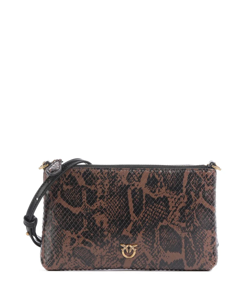 Pinko Flat Mini Borsa a tracolla roccia/marrone/antique gold