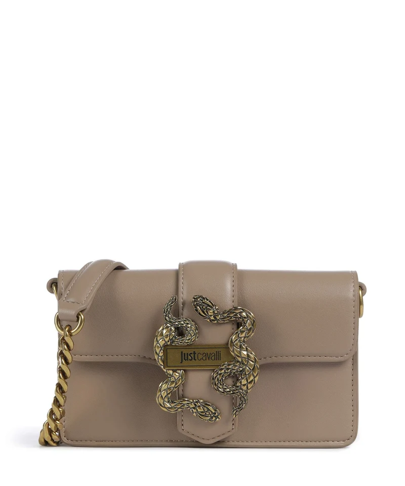 Just Cavalli Iconic Snakes Borsa a tracolla tan