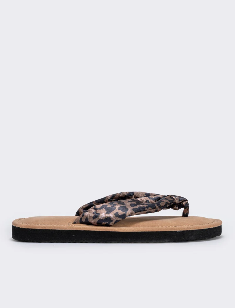 Infradito maculato in satin da - Marrone
