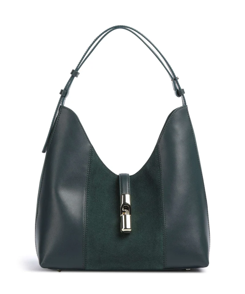 Furla Goccia M Borsa hobo toni dark forest