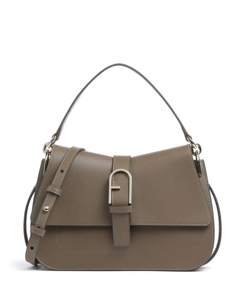 Furla Flow M Borsa a mano muddy gray