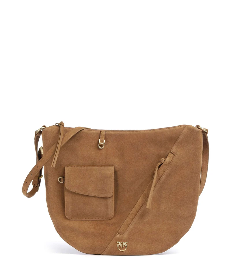 Pinko Luna Big Borsa hobo marrone/caramella/matt gold