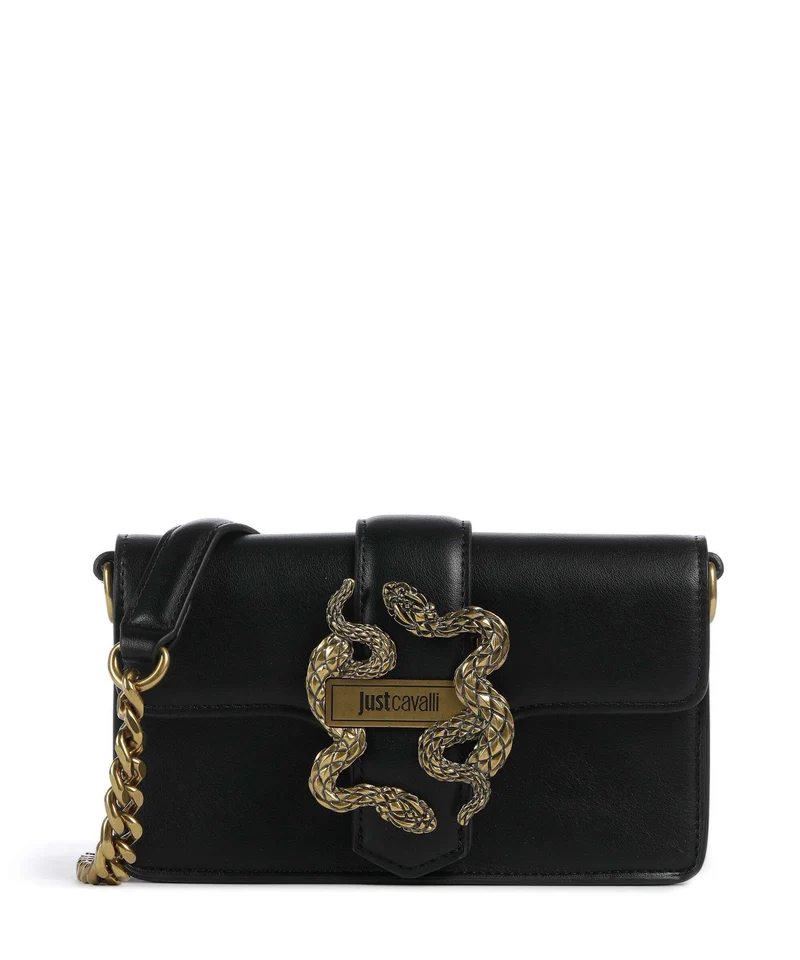 Just Cavalli Iconic Snakes Borsa a tracolla black