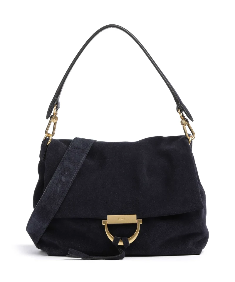 Abro Suede Temi Medium Borsa a spalla navy