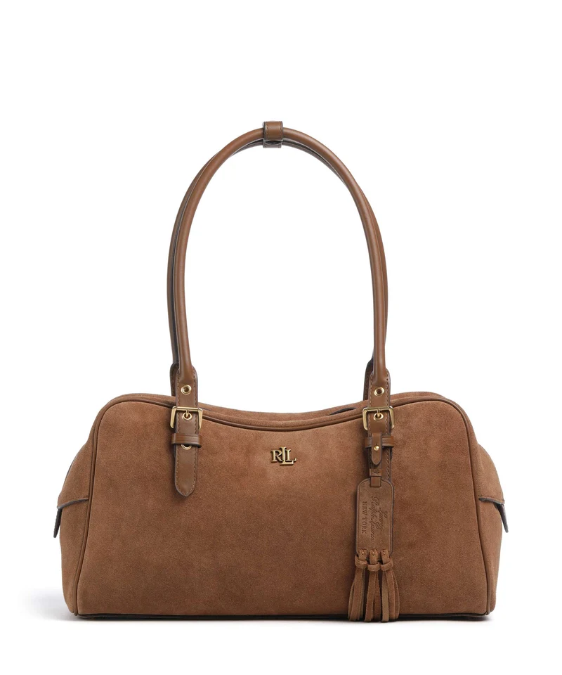 Lauren Ralph Lauren Marcy Large Borsa a spalla light tobacco