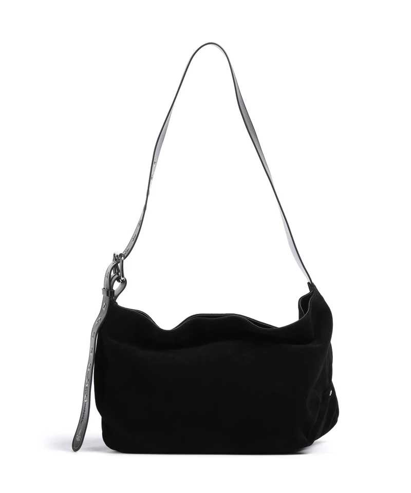 Vivienne Westwood Maxime Suede Medium Borsa hobo black