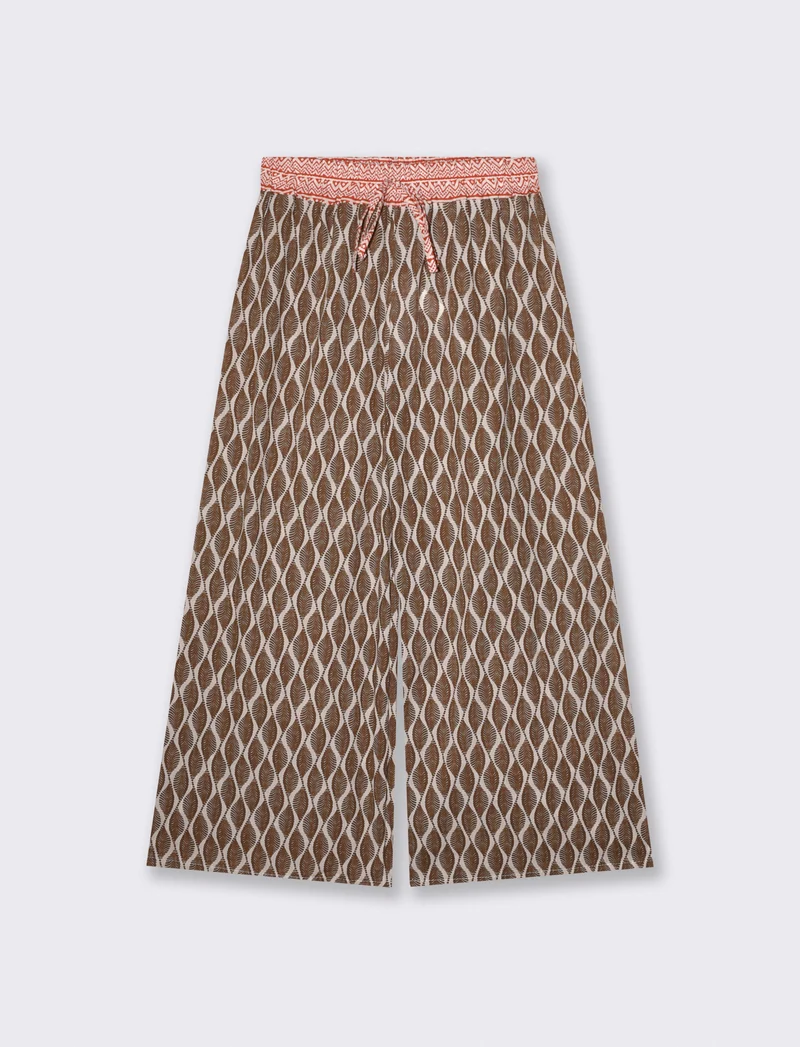 Pantaloni Pinocchietto con Stampa - Moro