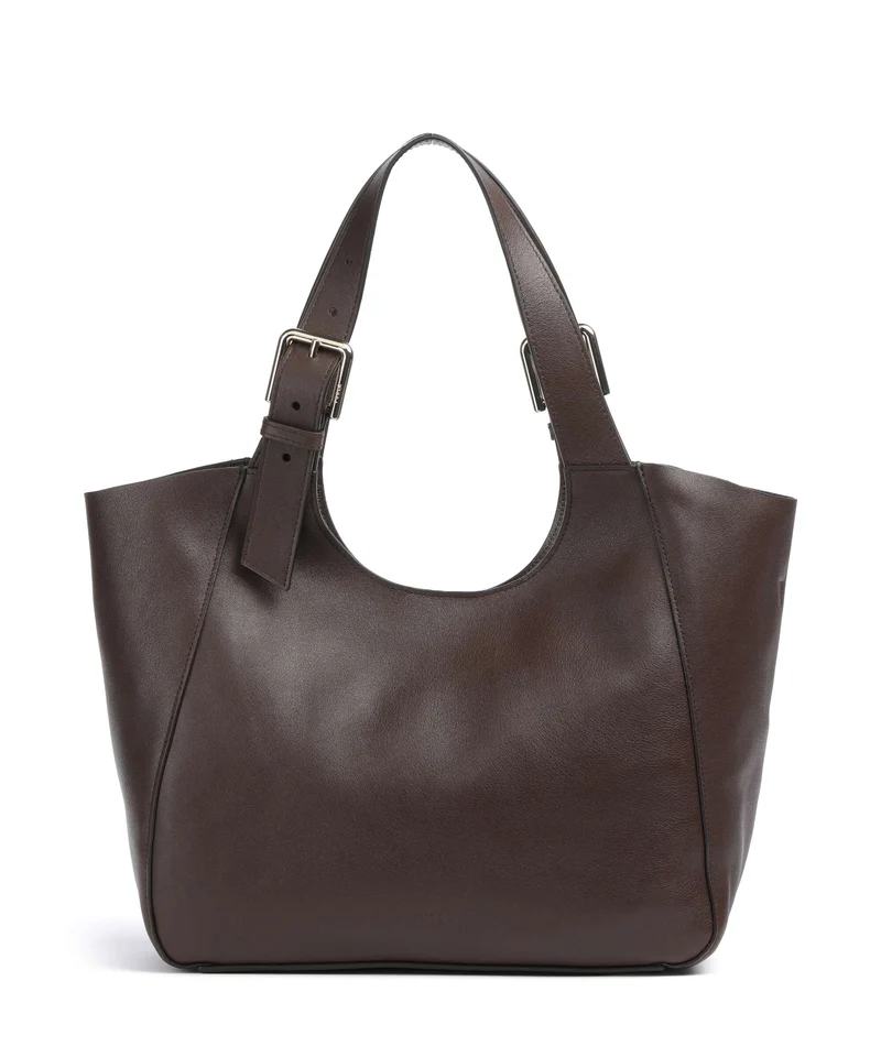 Furla Dora M Borsa shopper dark cioccolato