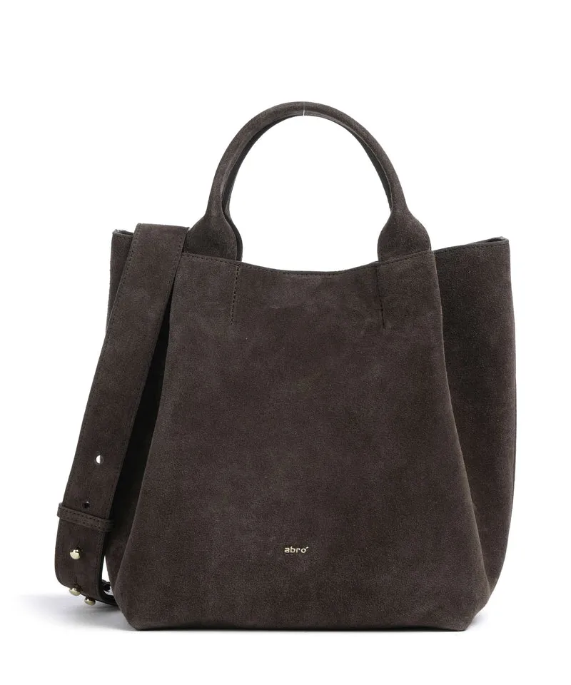 Abro Suede Essential Medium Borsa a mano dark brown