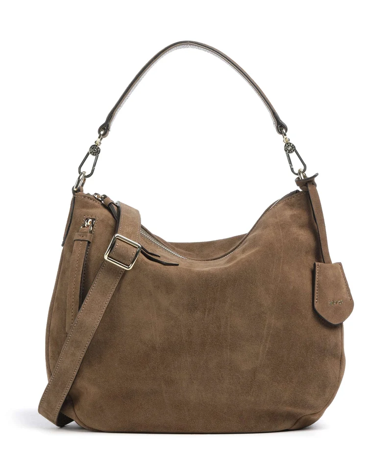 Abro Suede Juna Small Borsa hobo khaki