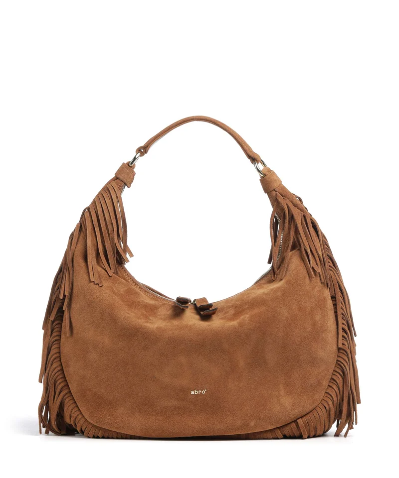 Abro Suede Nana Borsa hobo cuoio