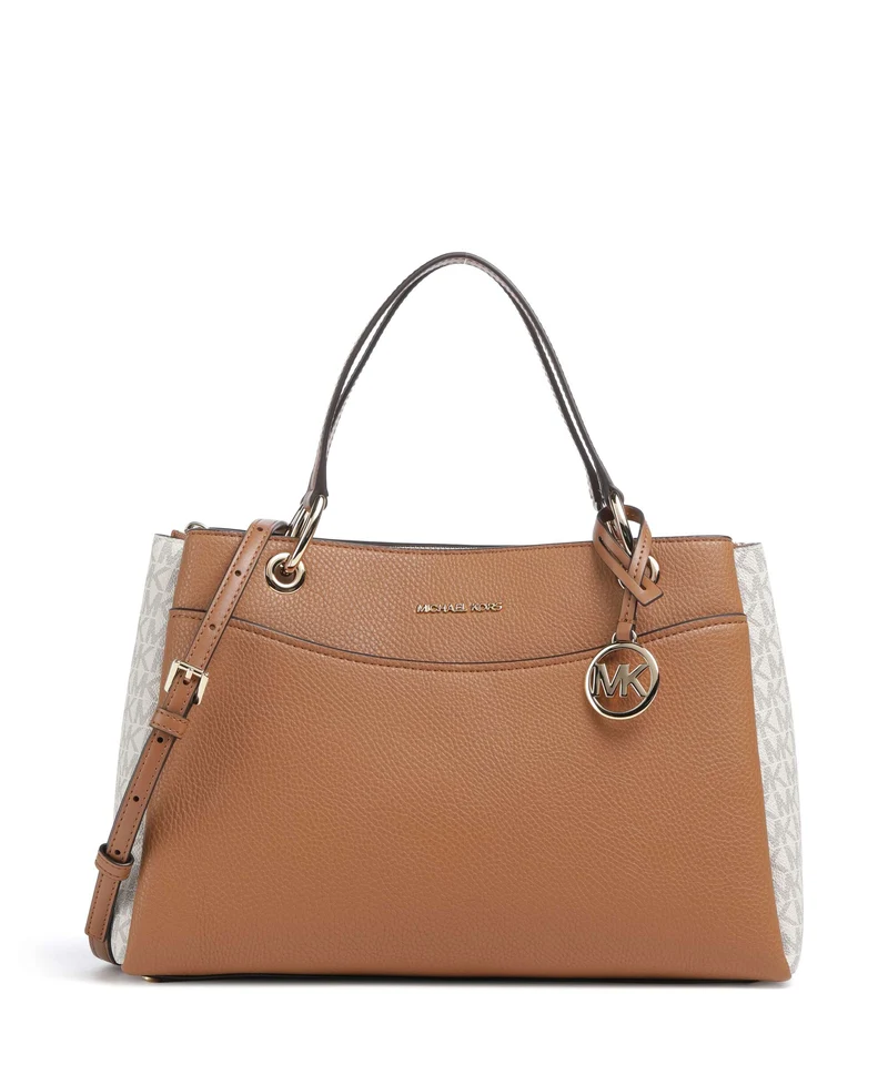 Michael Kors May Medium Borsa a mano vanilla/acorn