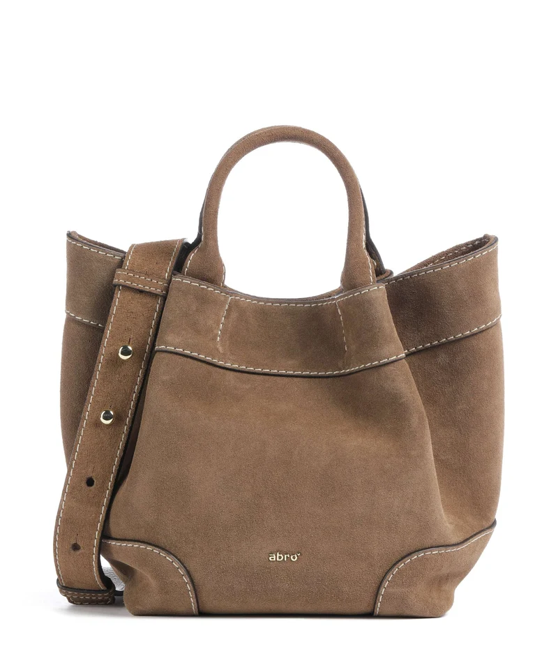 Abro Suede Essential Small Borsa a mano khaki