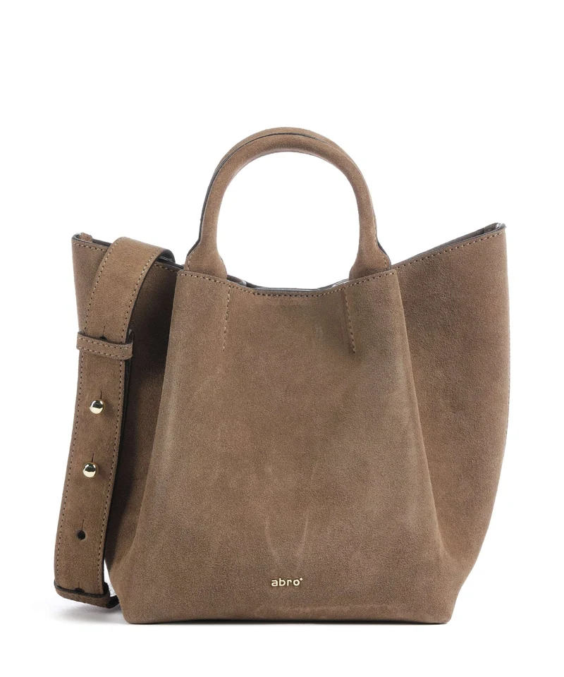 Abro Suede Essential Small Borsa a mano khaki