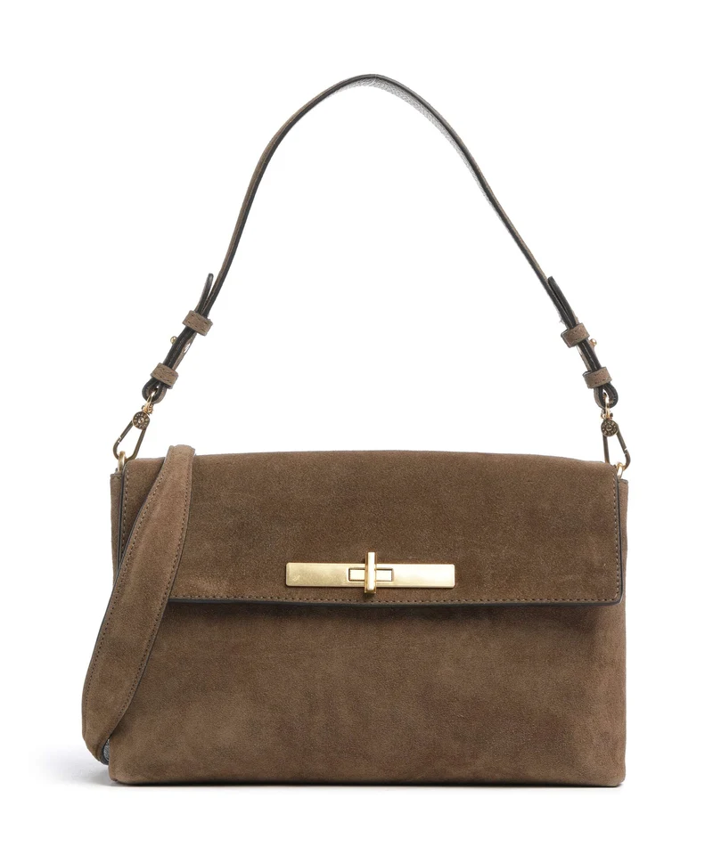 Abro Suede Twist Borsa a spalla khaki