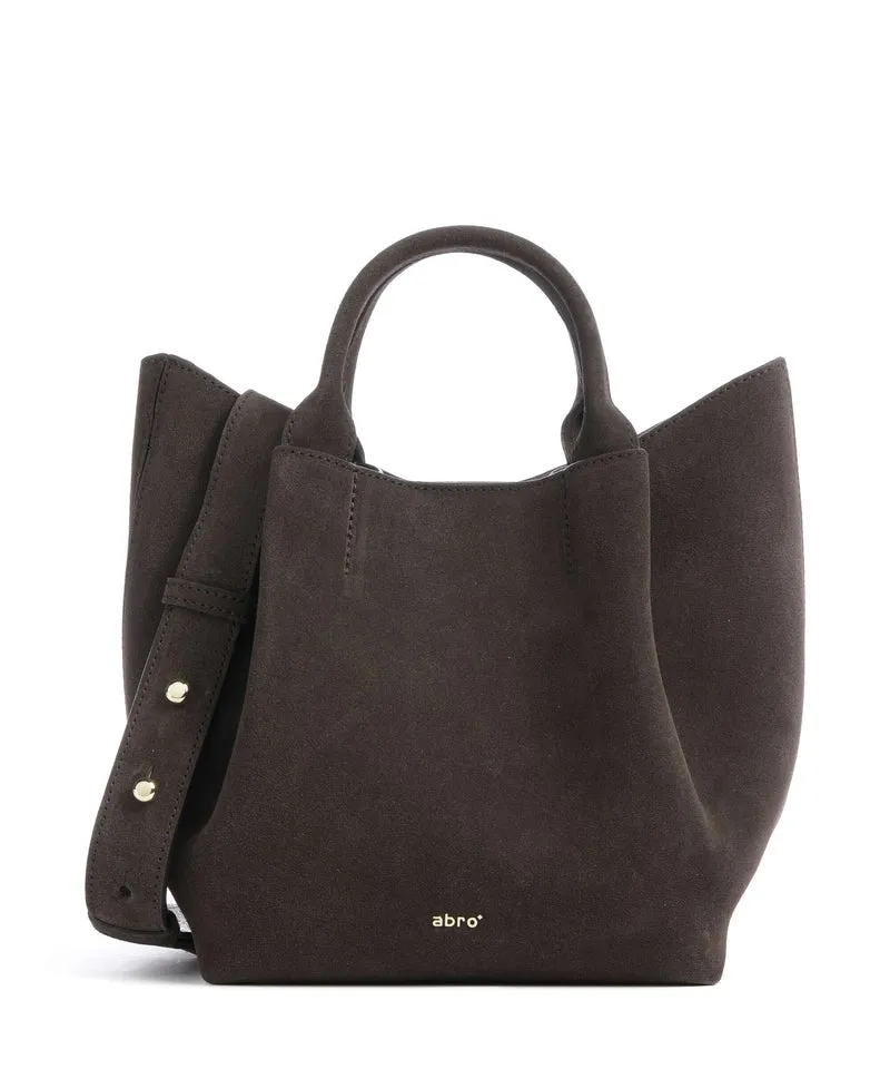 Abro Suede Essential Small Borsa a mano dark brown