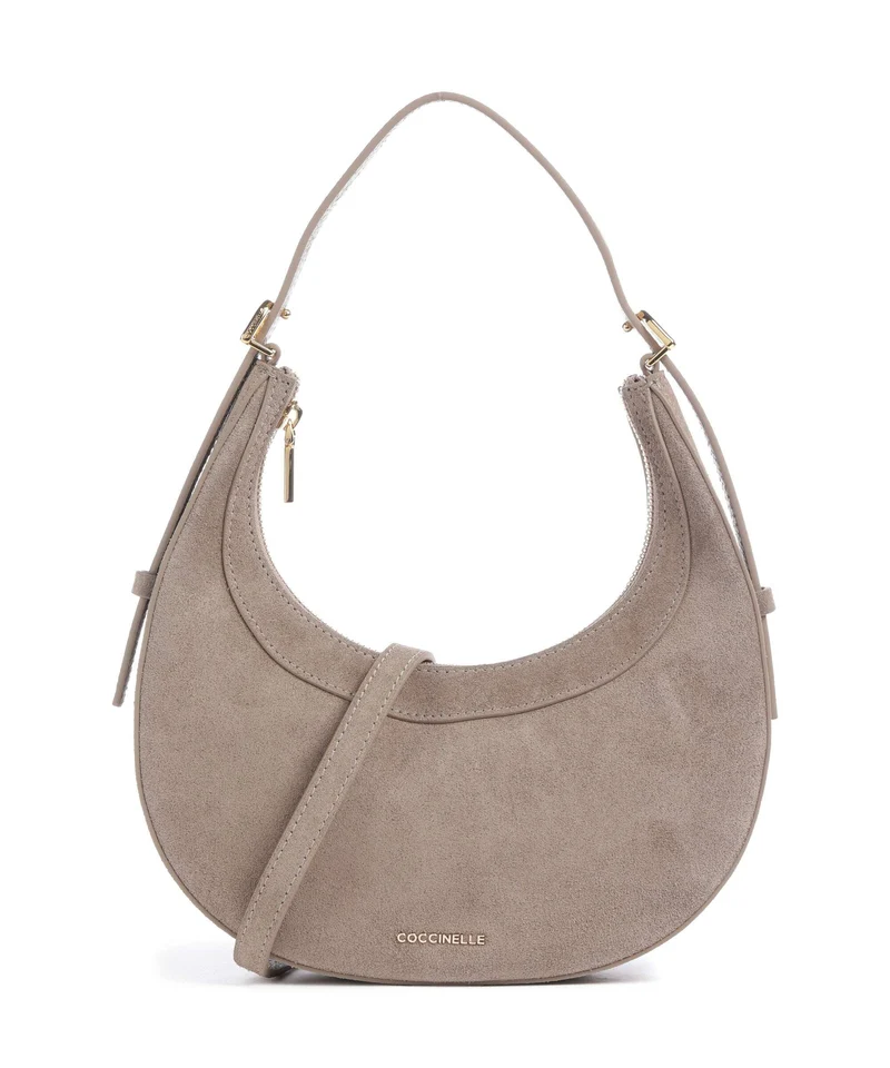 Coccinelle Whisper Suede Borsa a spalla warm taupe