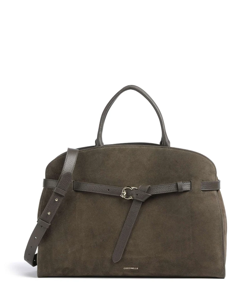 Coccinelle Sabine Suede Borsa a mano fango