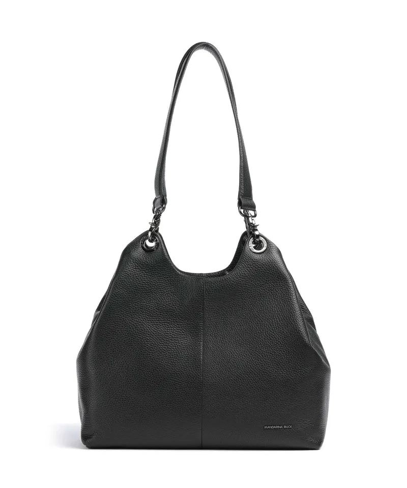 Mandarina Duck Mellow Leather Borsa shopper nero